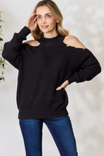 Load image into Gallery viewer, BiBi Cutout Shoulder Long Sleeve Knit Top
