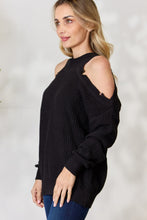 Load image into Gallery viewer, BiBi Cutout Shoulder Long Sleeve Knit Top
