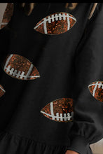 Load image into Gallery viewer, Football Sequin Round Neck Dropped Shoulder Mini Dress
