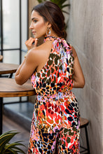 Load image into Gallery viewer, Tied Printed Mock Neck Top and Pants Set
