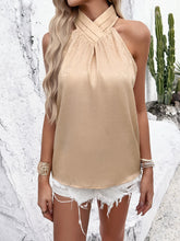 Load image into Gallery viewer, Ruched Grecian Neck Tank
