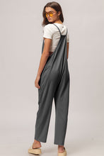 Load image into Gallery viewer, BiBi Washed Sleeveless Overalls with Front Pockets

