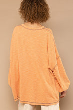 Load image into Gallery viewer, POL Exposed Seam Round Neck Long Sleeve Top
