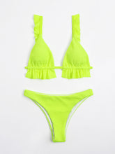 Load image into Gallery viewer, Ruffled Textured Wide Strap Two-Piece Bikini Set
