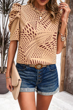 Load image into Gallery viewer, Tied Printed Puff Sleeve Blouse
