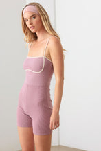 Load image into Gallery viewer, Le Lis Contrast Trim Ribbed Knit Bodycon Romper
