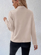 Load image into Gallery viewer, Collared Neck Long Sleeve Jacket
