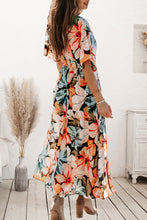 Load image into Gallery viewer, Plunge Printed Split Midi Dress
