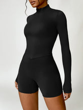 Load image into Gallery viewer, Zip Up Mock Neck Long Sleeve Active Outerwear
