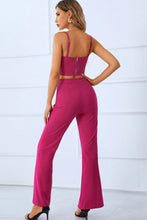 Load image into Gallery viewer, Sweetheart Neck Sports Cami and Slit Ankle Flare Pants Set
