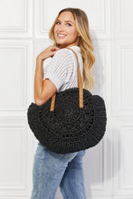 Load image into Gallery viewer, Justin Taylor C&#39;est La Vie Crochet Handbag in Black
