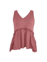 Load image into Gallery viewer, Frill V-Neck Peplum Tank
