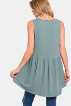 Load image into Gallery viewer, Zenana Round Neck Wide Strap Babydoll Top
