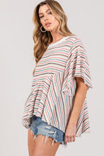 Load image into Gallery viewer, SAGE + FIG Full Size Round Neck Stripe Top
