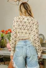 Load image into Gallery viewer, BiBi Dolman Sleeve Flower Crochet Lace Cover Up

