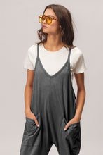 Load image into Gallery viewer, BiBi Washed Sleeveless Overalls with Front Pockets
