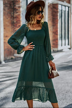 Load image into Gallery viewer, Swiss Dot Smocked Square Neck Dress
