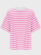 Load image into Gallery viewer, Striped Round Neck Half Sleeve T-Shirt
