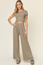 Load image into Gallery viewer, Double Take Full Size Round Neck Top and Pants Set
