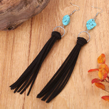Load image into Gallery viewer, Turquoise Fringe Detail Earrings
