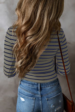 Load image into Gallery viewer, Striped V-Neck Long Sleeve Top
