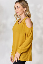 Load image into Gallery viewer, BiBi Cutout Long Sleeve Waffle Knit Top
