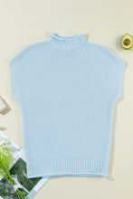 Load image into Gallery viewer, Turtleneck Cap Sleeve Sweater
