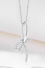 Load image into Gallery viewer, Zircon Bow Pendant Necklace
