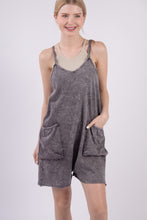 Load image into Gallery viewer, VERY J V-Neck Sleeveless Washed Romper
