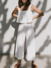 Load image into Gallery viewer, Square Neck Wide Strap Top and Pants Set
