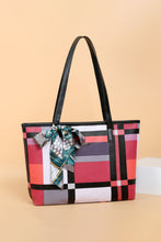 Load image into Gallery viewer, Adored Color Block Tie Detail PU Leather Tote Bag

