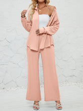 Load image into Gallery viewer, Textured Button Up Shirt and Pants Set
