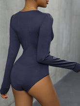 Load image into Gallery viewer, Lace Detail Plunge Long Sleeve Bodysuit
