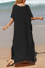 Load image into Gallery viewer, Slit V-Neck Half Sleeve Cover-Up

