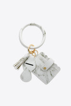 Load image into Gallery viewer, PU Wristlet Keychain with Card Holder

