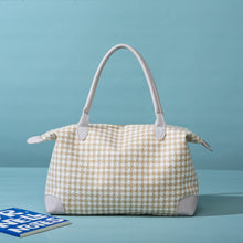 Load image into Gallery viewer, Houndstooth Canvas Travel Bag
