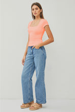 Load image into Gallery viewer, Be Cool Square Neck Short Sleeve T-Shirt
