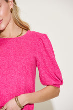 Load image into Gallery viewer, Zenana Round Neck Lantern Half Sleeve Sweater
