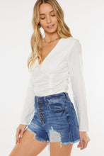 Load image into Gallery viewer, Kancan Distressed Button-Fly High Waist Denim Shorts
