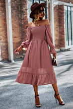 Load image into Gallery viewer, Swiss Dot Smocked Square Neck Dress
