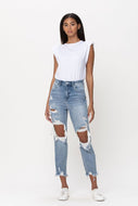 CELLO Distressed High Rise Denim