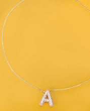 Load image into Gallery viewer, INITIAL PAVE RHINESTONE BUBBLE BALLOON
NECKLACE
