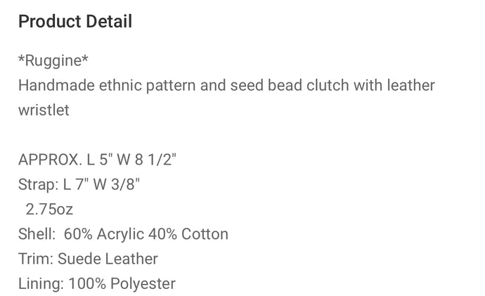 Handmade Vivid Ethnic Pattern Clutch