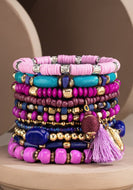 8745 Boho Coastal Multi Stretch Bracelets