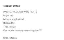 Load image into Gallery viewer, Oli &amp; Hali Washed Pleaded Wide Pant￼
