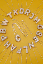 Load image into Gallery viewer, INITIAL PAVE RHINESTONE BUBBLE BALLOON
NECKLACE
