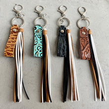 Load image into Gallery viewer, Genuine Leather Tassel Keychain
