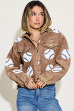 Load image into Gallery viewer, Ball Sequin Dropped Shoulder Raw Hem Jacket
