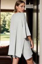 Load image into Gallery viewer, Slit Round Neck Top and Shorts Set
