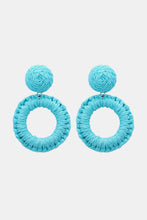 Load image into Gallery viewer, Round Shape Raffia Grass Dangle Earrings
